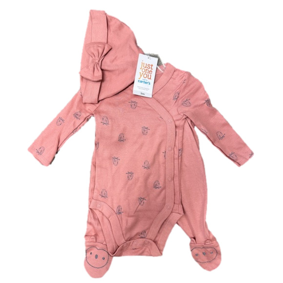 New Baby‎ Girl's Carter's Pink Owl Outfit size 3 Months - Picture 1 of 4